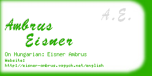 ambrus eisner business card